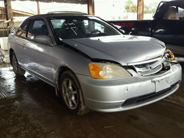 1HGEM22922L016611 - 2002 HONDA CIVIC EX SILVER photo 1