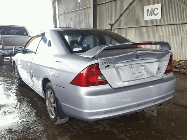 1HGEM22922L016611 - 2002 HONDA CIVIC EX SILVER photo 3