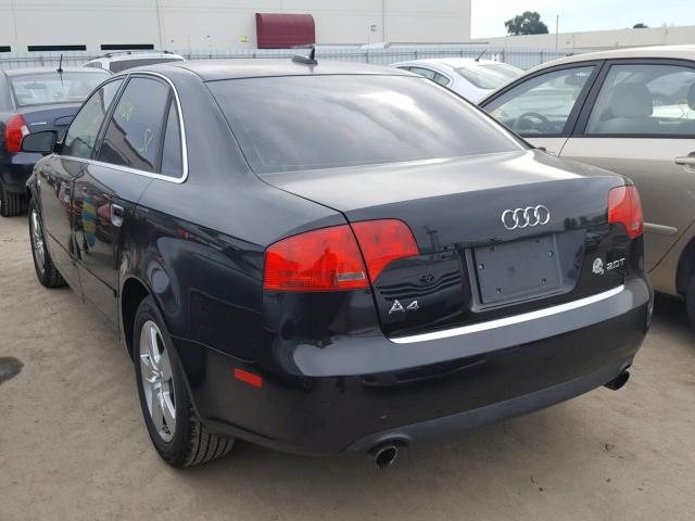 WAUAF78E85A542795 - 2005 AUDI A4 2.0T BLACK photo 3