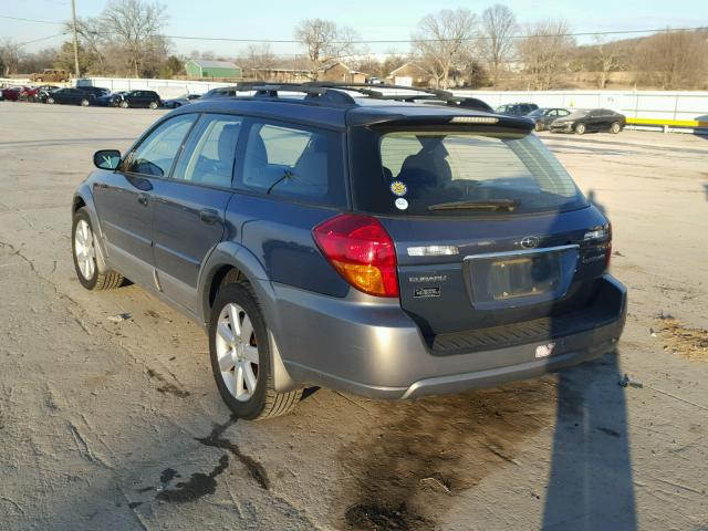 4S4BP61C067343273 - 2006 SUBARU LEGACY OUT BLUE photo 3