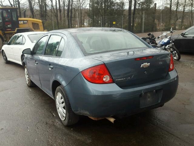 1G1AK55F377362309 - 2007 CHEVROLET COBALT LS BLUE photo 3