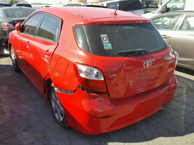 2T1KU40E19C018221 - 2009 TOYOTA COROLLA MA RED photo 3