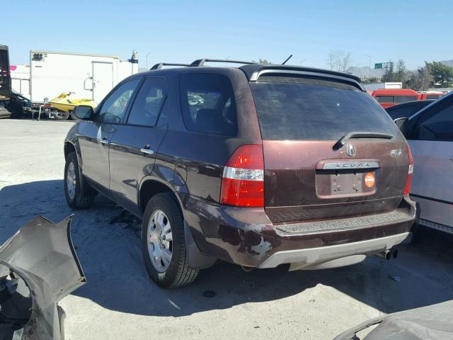 2HNYD18231H516072 - 2001 ACURA MDX MAROON photo 3