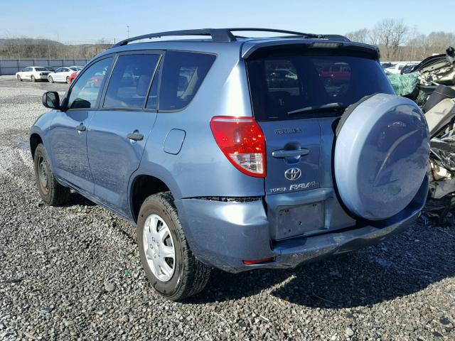 JTMZD33V076044284 - 2007 TOYOTA RAV4 BLUE photo 3