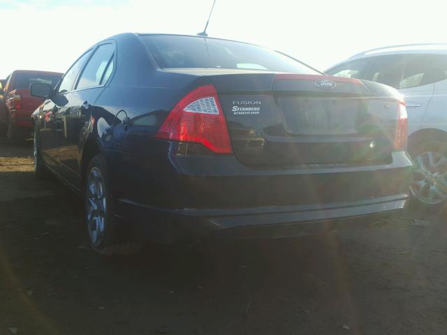 3FAHP0HA2AR402914 - 2010 FORD FUSION SE BLACK photo 3