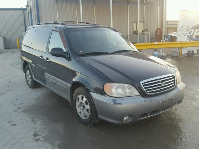 KNDUP131136436106 - 2003 KIA SEDONA EX BLACK photo 1