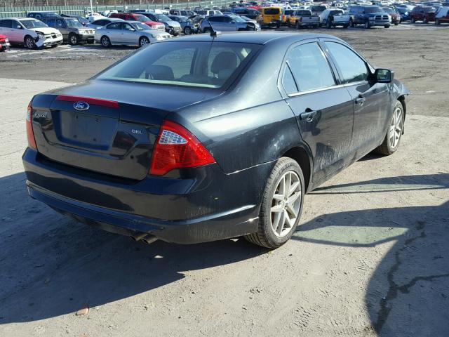 3FAHP0JA2AR135641 - 2010 FORD FUSION SEL BLACK photo 4