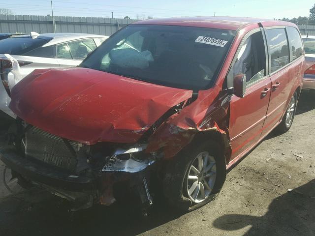 2C4RDGCG7DR719304 - 2013 DODGE GRAND CARA RED photo 2