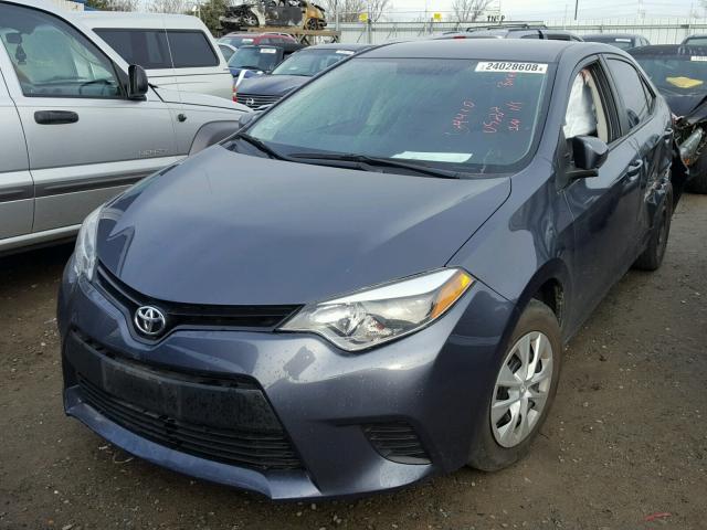 5YFBURHE6FP212160 - 2015 TOYOTA COROLLA L GRAY photo 2