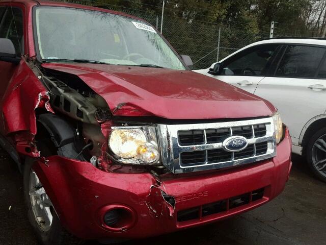 1FMCU02Z58KE38764 - 2008 FORD ESCAPE XLS BURGUNDY photo 9