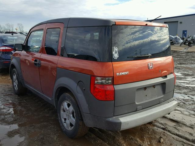 5J6YH285X4L000934 - 2004 HONDA ELEMENT EX ORANGE photo 3