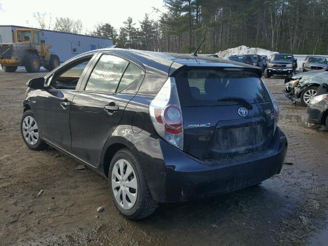 JTDKDTB3XD1055447 - 2013 TOYOTA PRIUS C BLACK photo 3