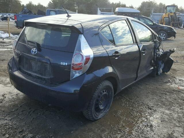 JTDKDTB3XD1055447 - 2013 TOYOTA PRIUS C BLACK photo 4