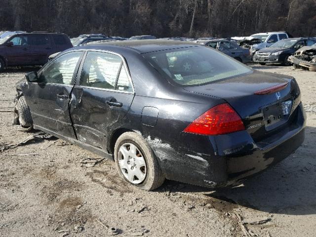 1HGCM56426A051996 - 2006 HONDA ACCORD LX BLACK photo 3