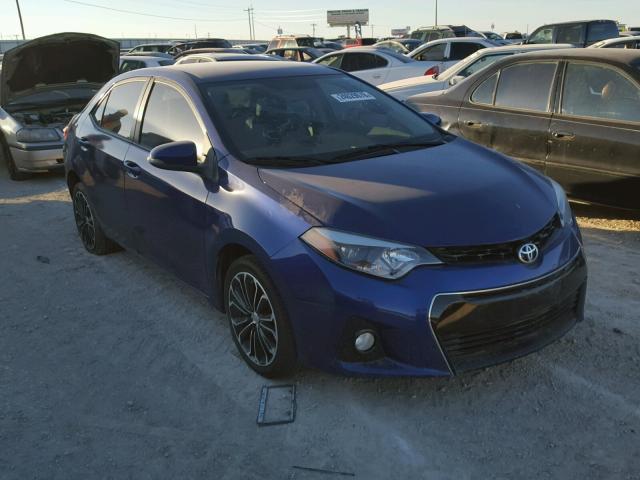 5YFBURHEXEP040276 - 2014 TOYOTA COROLLA L BLUE photo 1