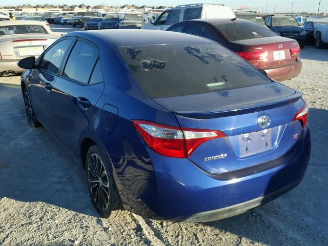 5YFBURHEXEP040276 - 2014 TOYOTA COROLLA L BLUE photo 3