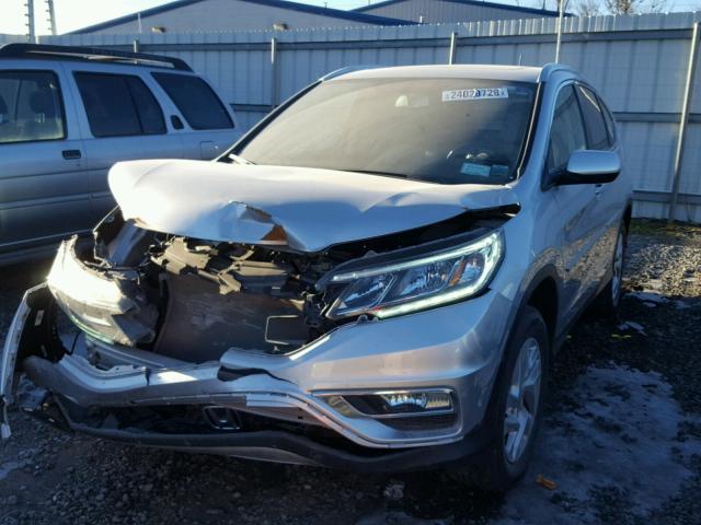 2HKRM4H78FH637623 - 2015 HONDA CR-V EXL SILVER photo 2