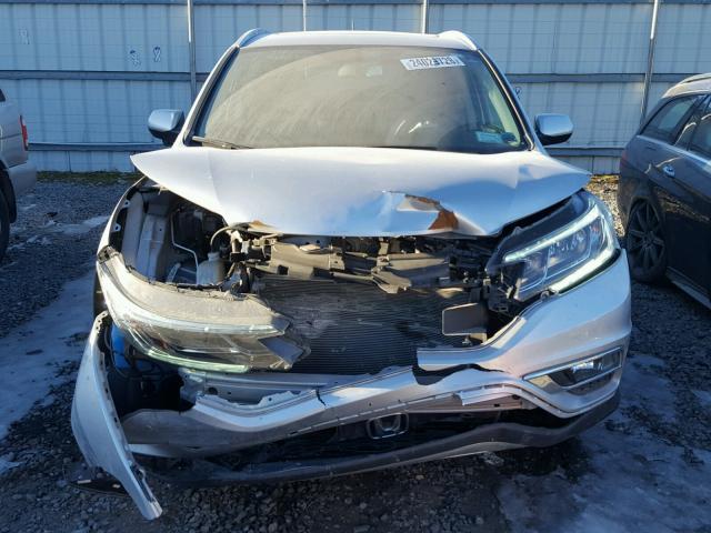 2HKRM4H78FH637623 - 2015 HONDA CR-V EXL SILVER photo 9