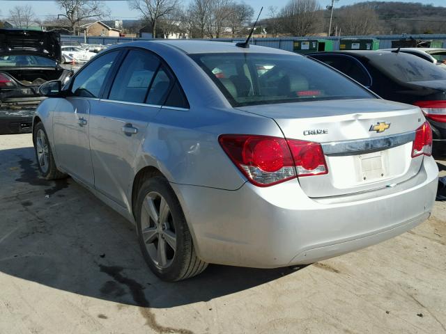 1G1PE5SB1D7262417 - 2013 CHEVROLET CRUZE LT SILVER photo 3