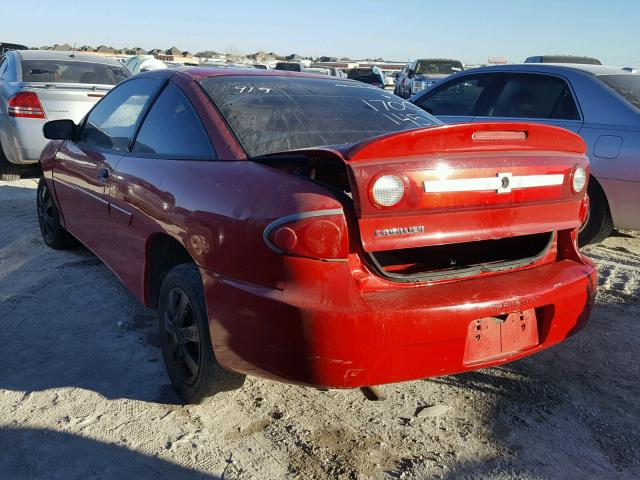 1G1JC12F437273319 - 2003 CHEVROLET CAVALIER RED photo 3