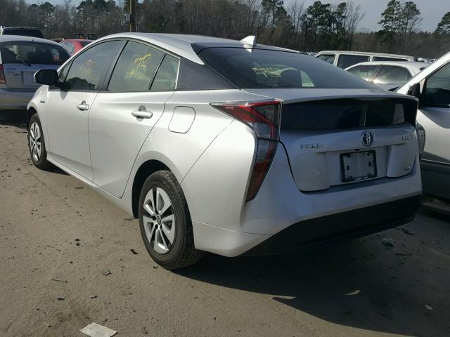 JTDKARFU8G3003192 - 2016 TOYOTA PRIUS SILVER photo 3