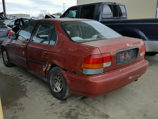 1HGEJ6606TL005365 - 1996 HONDA CIVIC LX RED photo 3