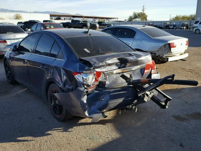 1G1PC5SB4E7259454 - 2014 CHEVROLET CRUZE LT BLUE photo 3