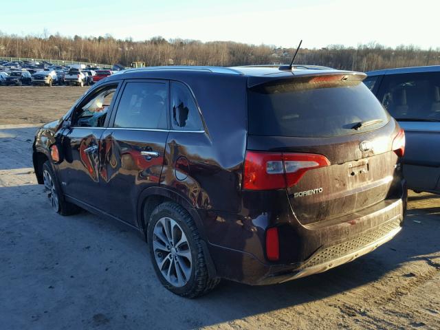 5XYKWDA72FG559742 - 2015 KIA SORENTO SX MAROON photo 3