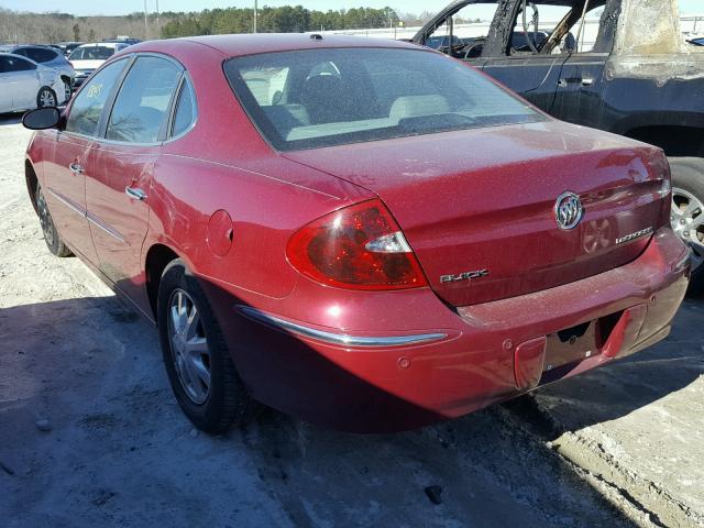 2G4WD562951351694 - 2005 BUICK LACROSSE C BURGUNDY photo 3