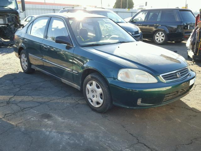 JHMEJ6672YS011493 - 2000 HONDA CIVIC LX GREEN photo 1