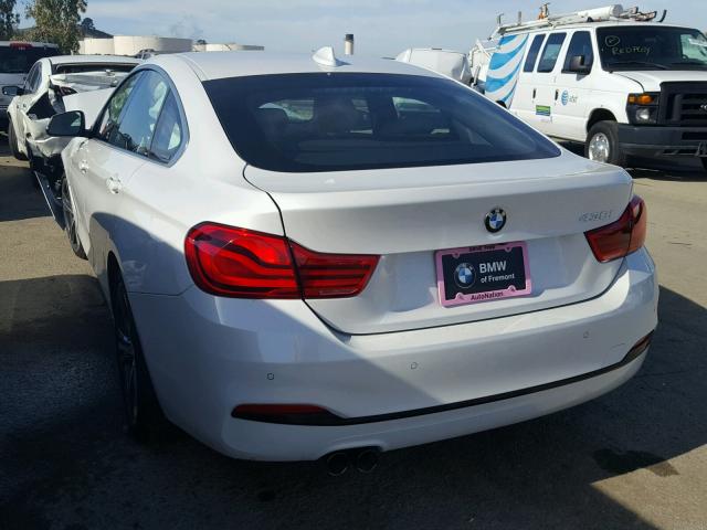 WBA4J1C59JBG78926 - 2018 BMW 430I GRAN WHITE photo 3