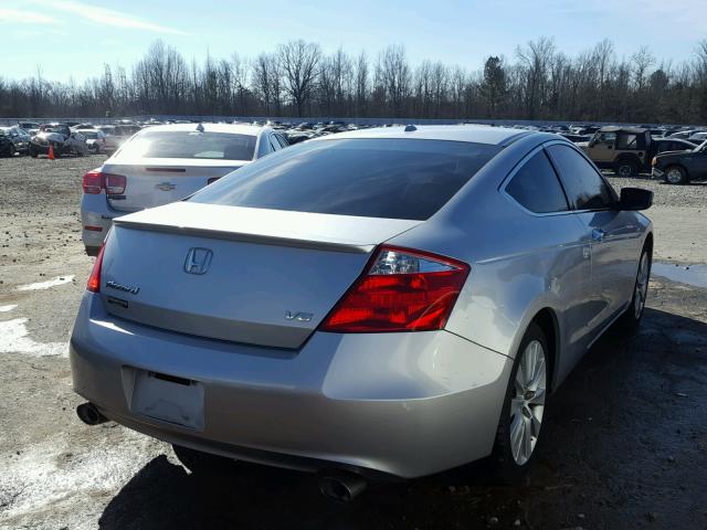 1HGCS22828A011126 - 2008 HONDA ACCORD EXL SILVER photo 4