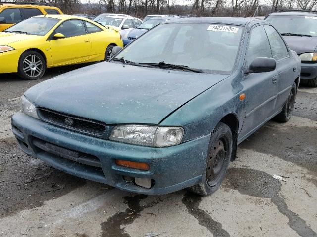 JF1GC4358WG500269 - 1998 SUBARU IMPREZA L GREEN photo 2