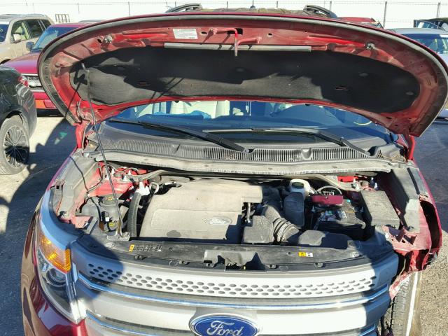 1FM5K7B81FGA38859 - 2015 FORD EXPLORER RED photo 7