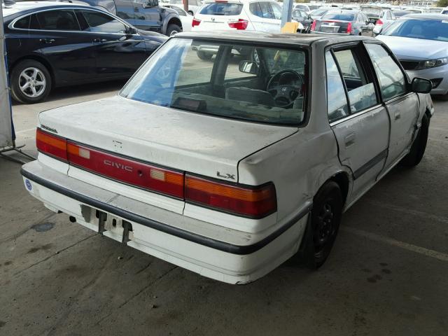 1HGED3658LA011486 - 1990 HONDA CIVIC LX WHITE photo 4