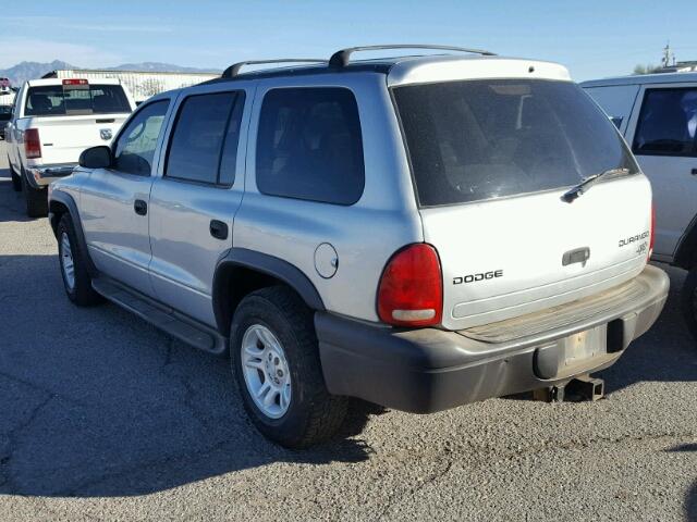 1D4HR38N73F584833 - 2003 DODGE DURANGO SP SILVER photo 3