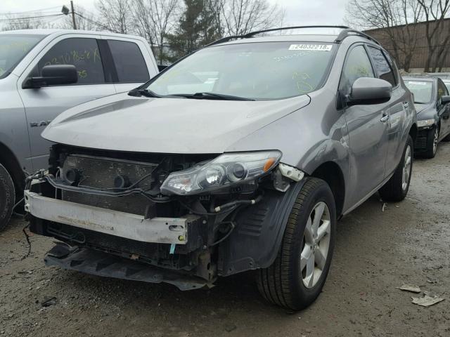 JN8AZ18W79W145334 - 2009 NISSAN MURANO S GRAY photo 2