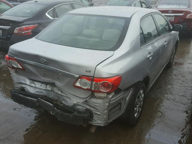 2T1BU4EE6BC705371 - 2011 TOYOTA COROLLA BA SILVER photo 4