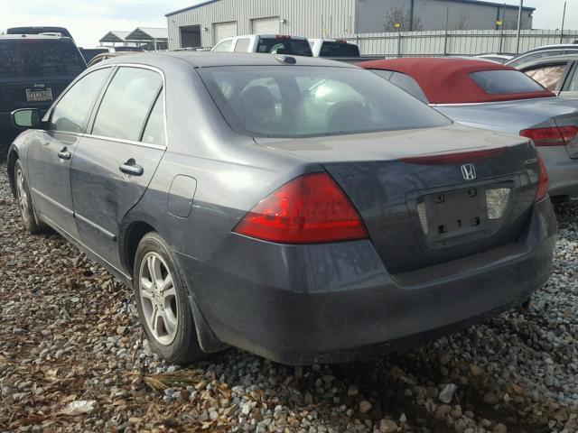 1HGCM56867A161681 - 2007 HONDA ACCORD EX GRAY photo 3