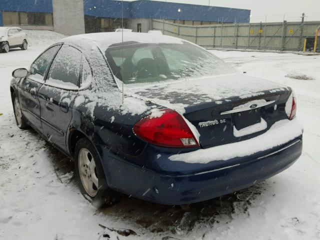 1FAFP53U11A176915 - 2001 FORD TAURUS SE BLUE photo 3