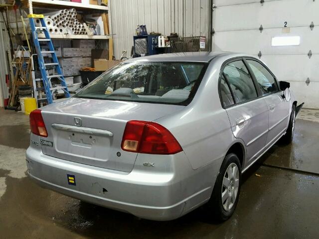 1HGES25732L046166 - 2002 HONDA CIVIC EX SILVER photo 4