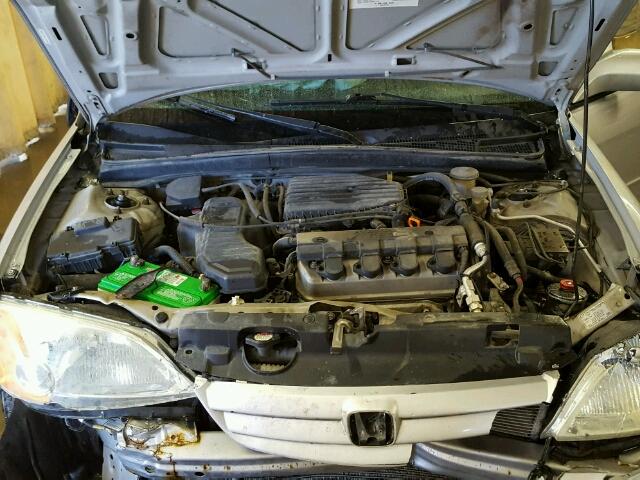 1HGES25732L046166 - 2002 HONDA CIVIC EX SILVER photo 7