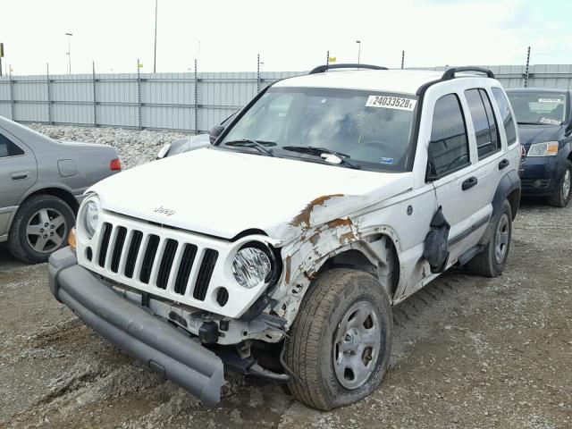 1J4GL48K46W243989 - 2006 JEEP LIBERTY SP WHITE photo 2