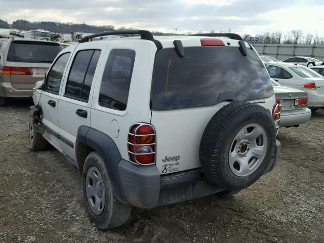 1J4GL48K46W243989 - 2006 JEEP LIBERTY SP WHITE photo 3