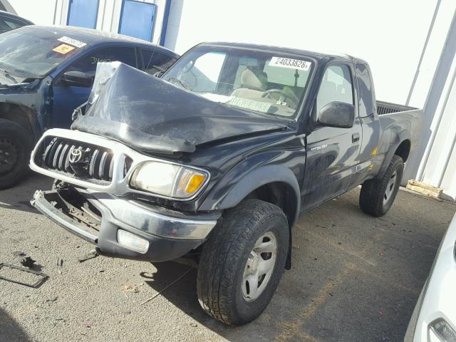 5TEWN72N01Z840889 - 2001 TOYOTA TACOMA XTR BLACK photo 2