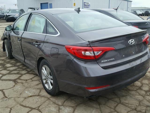 5NPE24AF6GH386110 - 2016 HYUNDAI SONATA SE GRAY photo 3