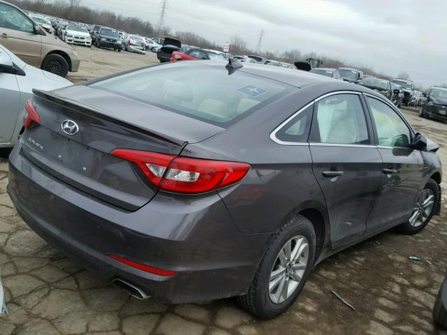 5NPE24AF6GH386110 - 2016 HYUNDAI SONATA SE GRAY photo 4