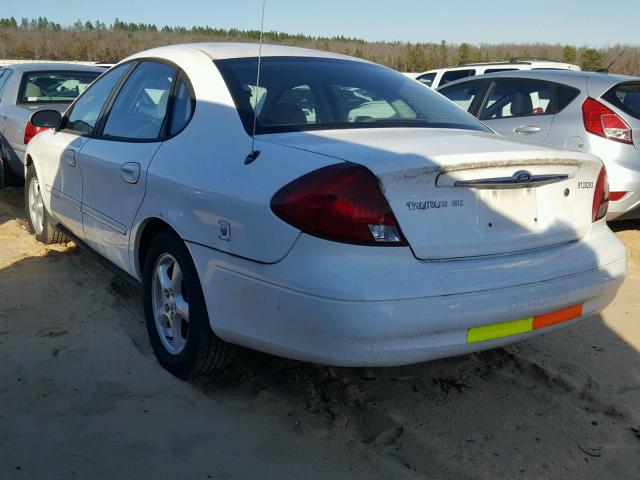 1FAFP53U22A146484 - 2002 FORD TAURUS SE WHITE photo 3