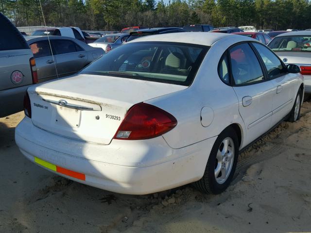 1FAFP53U22A146484 - 2002 FORD TAURUS SE WHITE photo 4