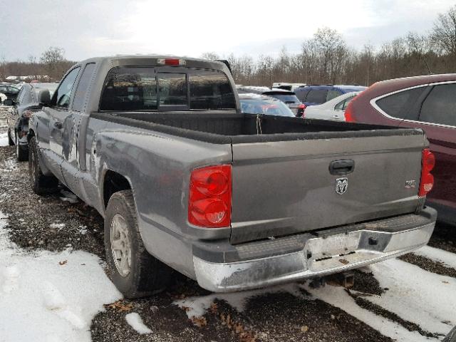 1D7HW42N35S236340 - 2005 DODGE DAKOTA SLT GRAY photo 3